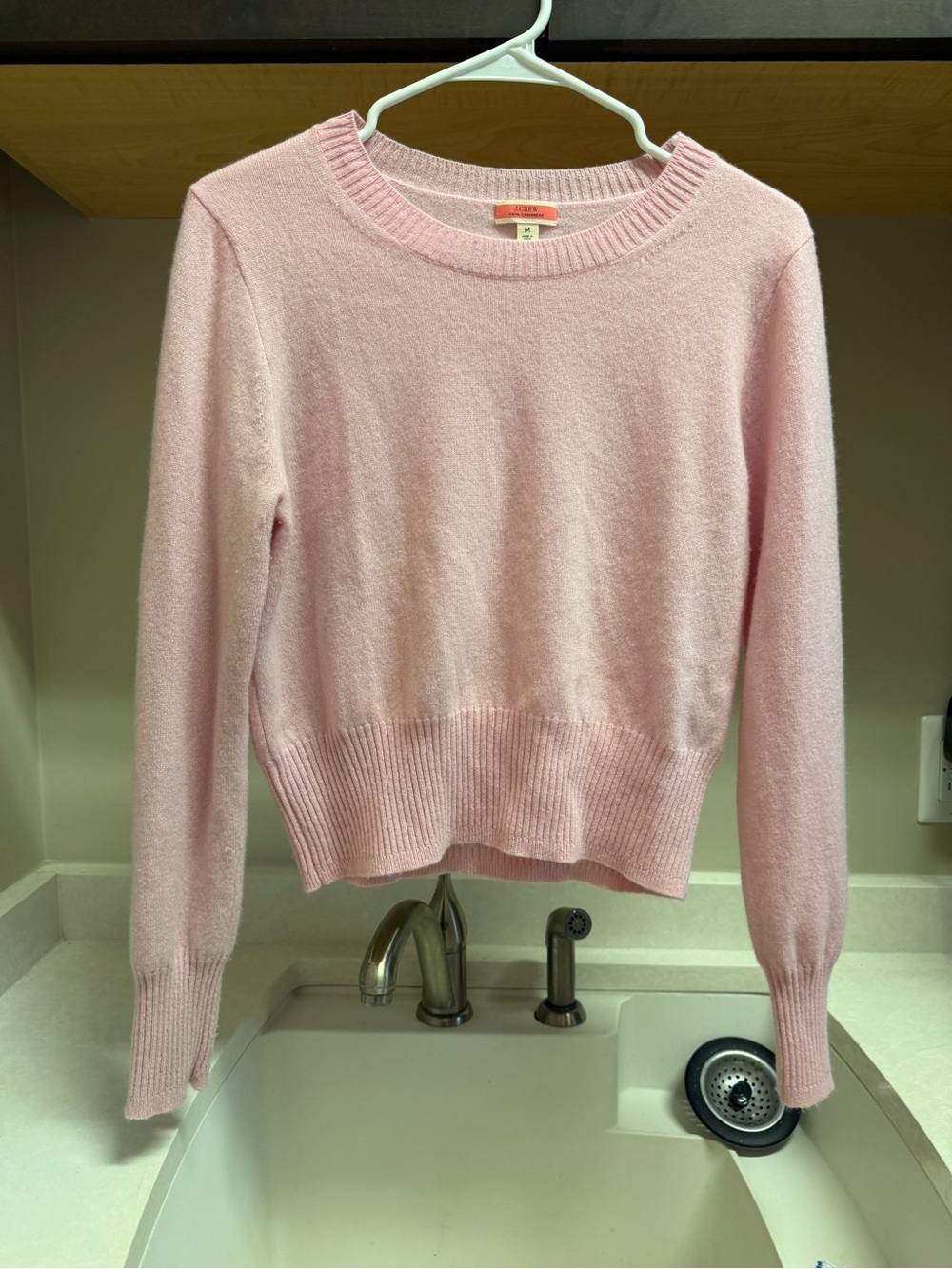 J. Crew Pale Pink Crewneck Sweater cashmere